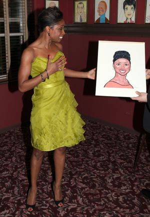 Broadway's 'Memphis' stars Montego Glover and Chad Kimball join the Sardi's Wall of F Photo