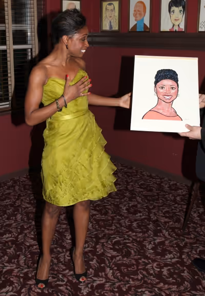 Broadway's 'Memphis' stars Montego Glover and Chad Kimball join the Sardi's Wall of F Photo