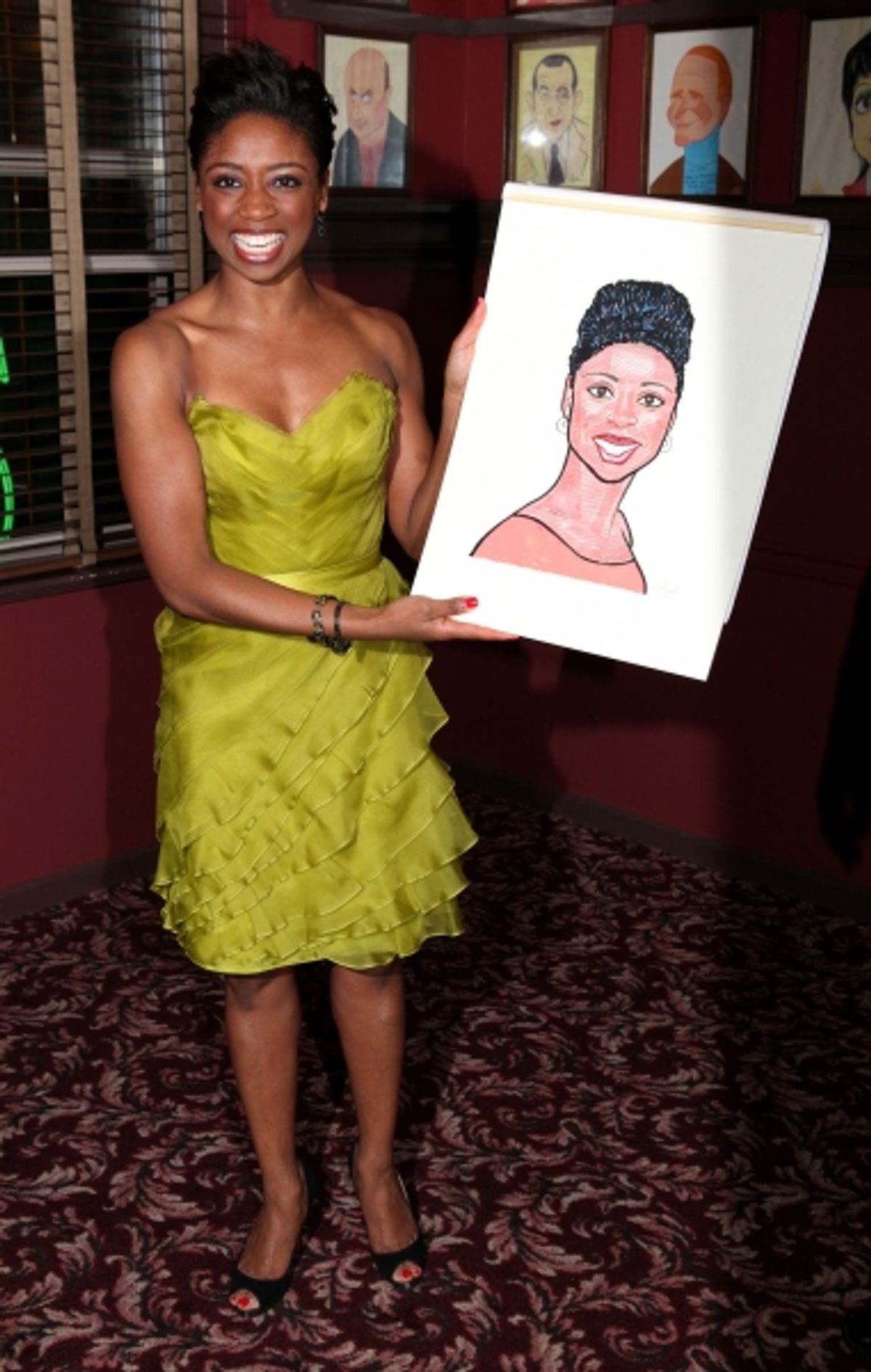 Broadway's 'Memphis' stars Montego Glover and Chad Kimball join the Sardi's Wall of Fame in New York City. at 