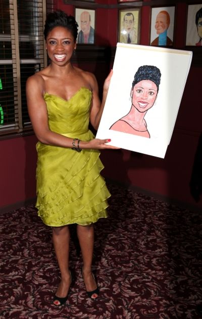 Broadway's 'Memphis' stars Montego Glover and Chad Kimball join the Sardi's Wall of F Photo