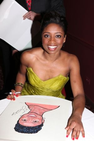 Broadway's 'Memphis' stars Montego Glover and Chad Kimball join the Sardi's Wall of F Photo