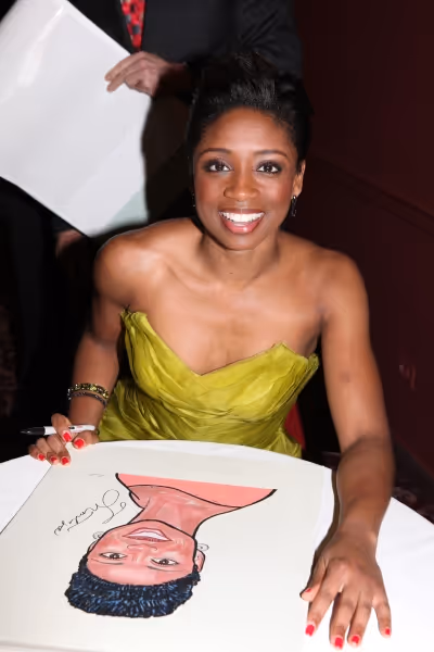 Broadway's 'Memphis' stars Montego Glover and Chad Kimball join the Sardi's Wall of F Photo