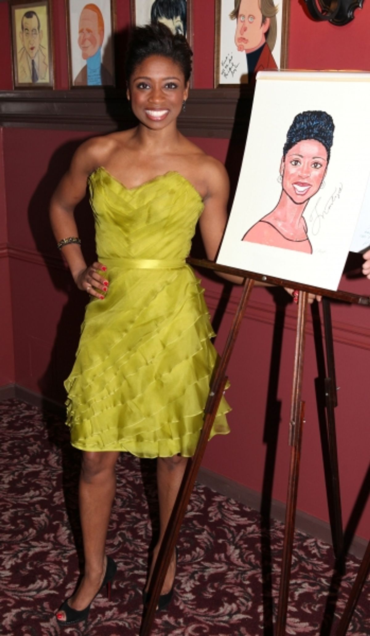 Broadway's 'Memphis' stars Montego Glover and Chad Kimball join the Sardi's Wall of Fame in New York City. at 