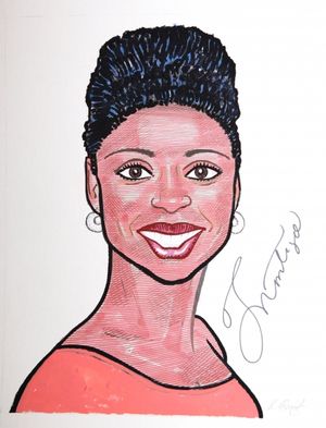 Broadway's 'Memphis' stars Montego Glover and Chad Kimball join the Sardi's Wall of F Photo