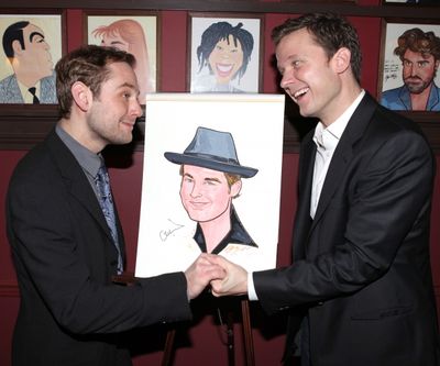 Broadway's 'Memphis' stars Montego Glover and Chad Kimball join the Sardi's Wall of F Photo