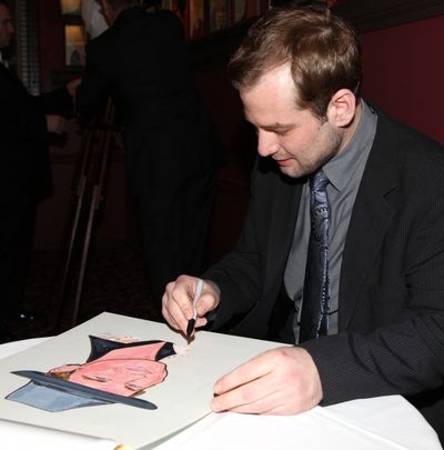 Broadway's 'Memphis' stars Montego Glover and Chad Kimball join the Sardi's Wall of F Photo