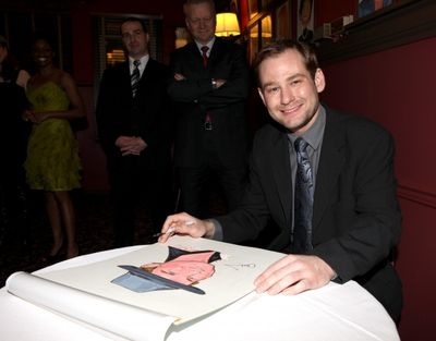 Broadway's 'Memphis' stars Montego Glover and Chad Kimball join the Sardi's Wall of F Photo