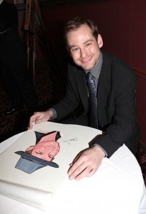 Broadway's 'Memphis' stars Montego Glover and Chad Kimball join the Sardi's Wall of F Photo