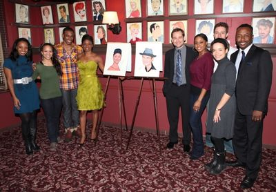 Broadway's 'Memphis' stars Montego Glover and Chad Kimball join the Sardi's Wall of F Photo