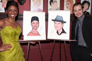 Broadway's 'Memphis' stars Montego Glover and Chad Kimball join the Sardi's Wall of F Photo