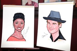 Broadway's 'Memphis' stars Montego Glover and Chad Kimball join the Sardi's Wall of F Photo