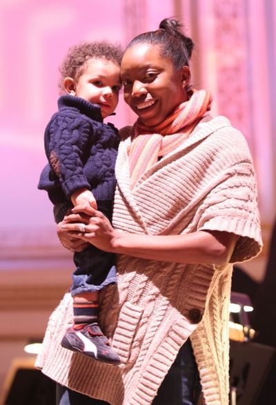 Heather Headley & son John David Open Rehearsal and Concert Performance of The New Yo Photo