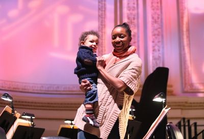 Heather Headley & son John David Open Rehearsal and Concert Performance of The New Yo Photo