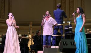 Ashley Brown & Heather Headley & Karen Olivo & Steven Reineke Open Rehearsal and Concert Performance of The New York PopsÃ'• The Great Judy Garland Ã' a one-night-only, song-for-song recreation of GarlandÃ'•s historic 1961 performance at Carnegie Ha @ BroadwayWorld Ashley Brown & Heather Headley & Karen Olivo & Steven Reineke Open Rehearsal and Conc Photo