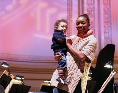 Heather Headley & son John David Open Rehearsal and Concert Performance of The New Yo Photo