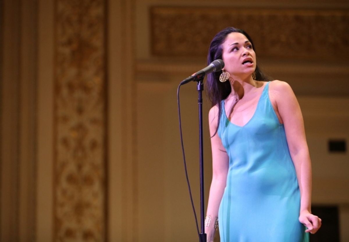 Karen Olivo Open Rehearsal and Concert Performance of The New York PopsÃ'â€¢ The Great Judy Garland Ã'Â a one-night-only, song-for-song recreation of GarlandÃ'â€¢s historic 1961 performance at Carnegie Hall in New York City. at 