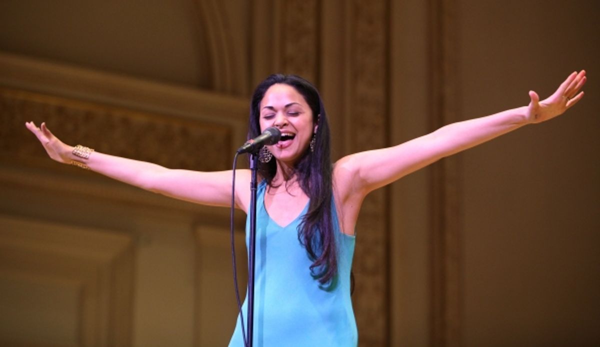 Karen Olivo Open Rehearsal and Concert Performance of The New York PopsÃ'â€¢ The Great Judy Garland Ã'Â a one-night-only, song-for-song recreation of GarlandÃ'â€¢s historic 1961 performance at Carnegie Hall in New York City. at 