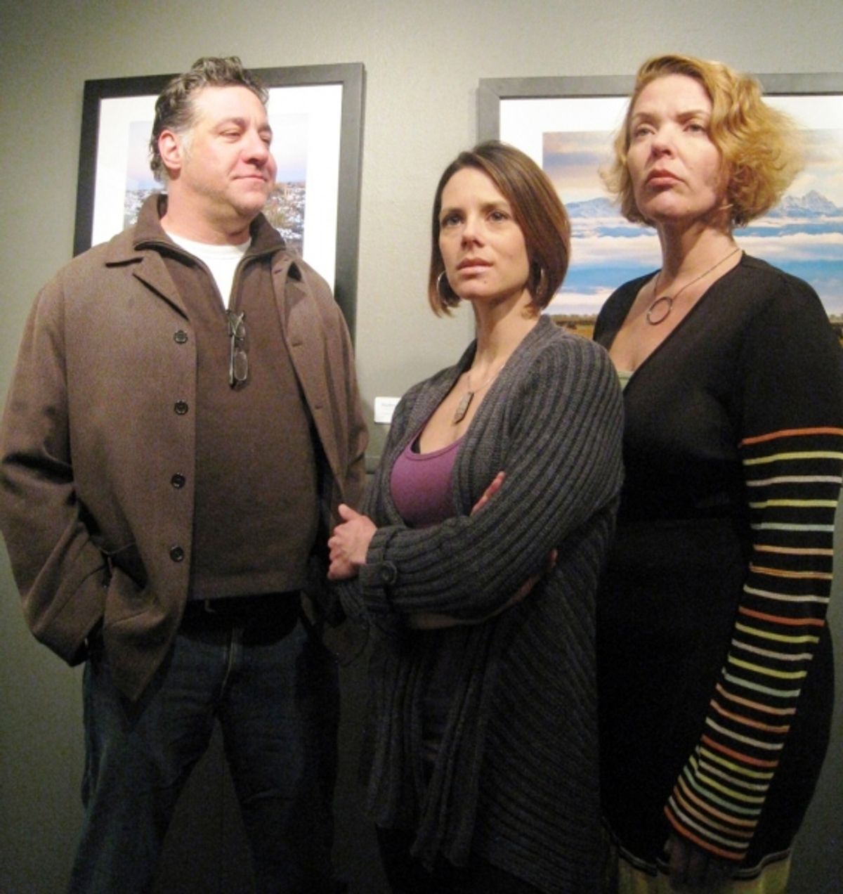 Cast of Fiction L-R: Tom Borrillo, Kate Avallone and Rhonda Brown at 