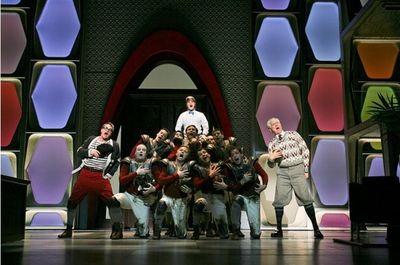 Michael Park, Daniel Radcliffe and John Larroquette Photo
