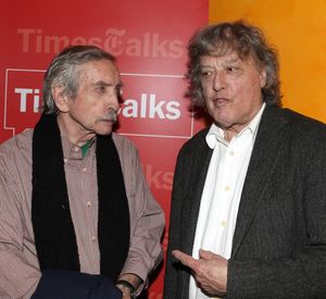 Edward Albee & Tom Stoppard backstage at Times Talks: A Conversation with Tom Stoppard at the Times Center in New York City. @ BroadwayWorld Edward Albee & Tom Stoppard backstage at Times Talks: A Conversation with Tom Stoppar Photo