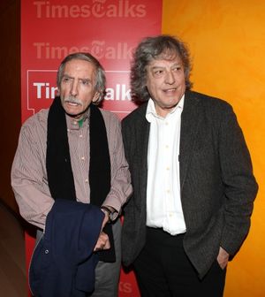 Edward Albee & Tom Stoppard backstage at Times Talks: A Conversation with Tom Stoppard at the Times Center in New York City. @ BroadwayWorld Edward Albee & Tom Stoppard backstage at Times Talks: A Conversation with Tom Stoppar Photo