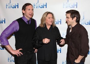 Stephen Kunken & Kathleen Turner & Evan Jonigkeit attend the Meet & Greet the cast of Broadway's "High" at the Ripley Grier Rehearsal Studio in New York City. @ BroadwayWorld Stephen Kunken & Kathleen Turner & Evan Jonigkeit attend the Meet & Greet the cast of Photo