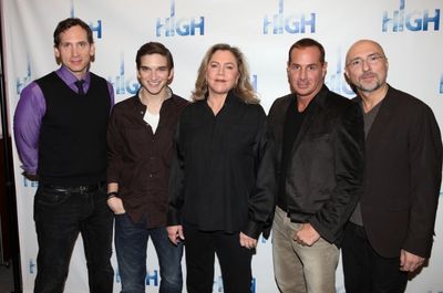 Stephen Kunken, Evan Jonigkeit, Kathleen Turner, playwright Matthew Lombardo & direct Photo