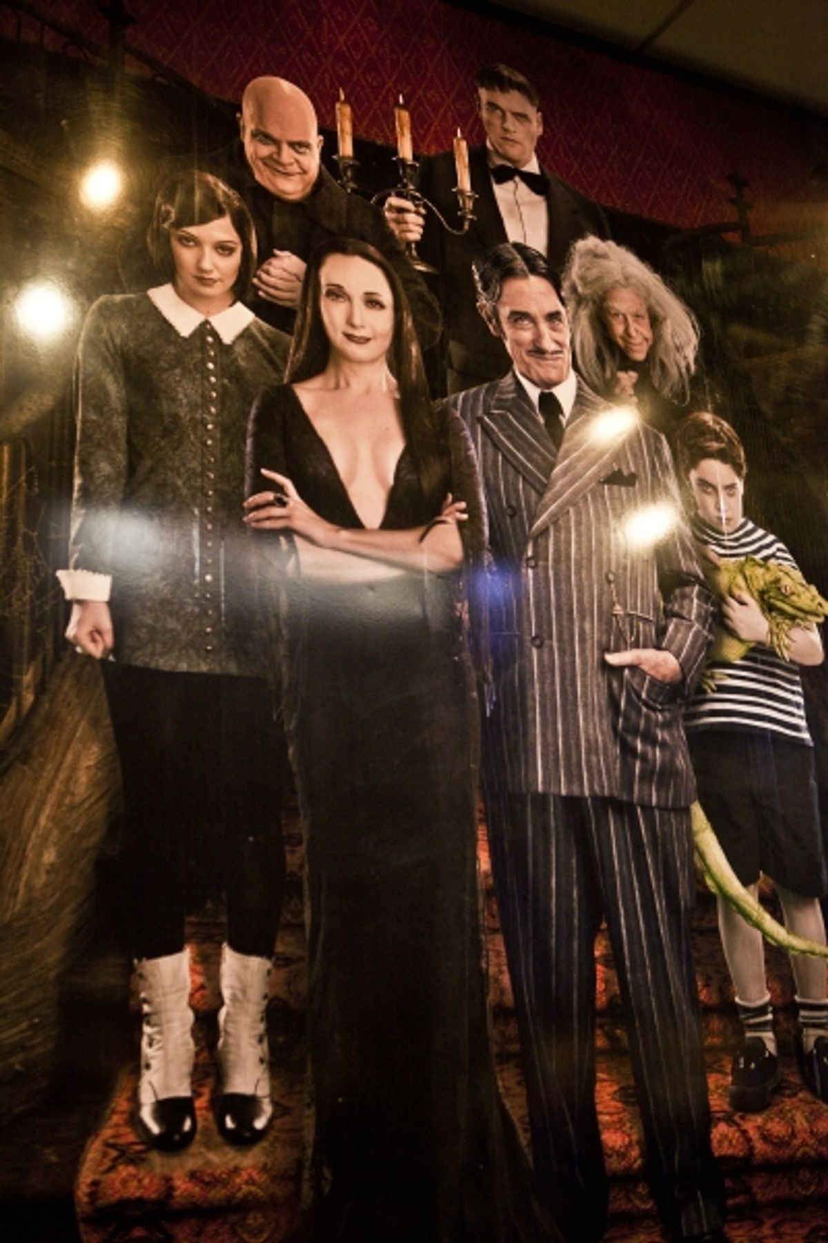 Rachel Potter, Bebe Neuwirth, Roger Rees, Adam Riegler, Jackie Hoffman, Zachary James and Brad Oscar at 