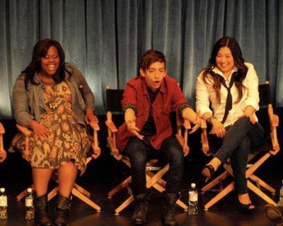 Amber Riley, Kevin McHale, and Jenna Ushkowitz Photo