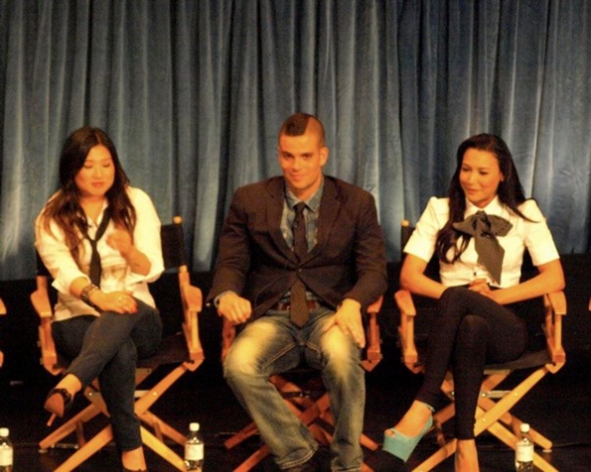 Jenna Ushkowitz, Mark Salling, and Naya Rivera at 