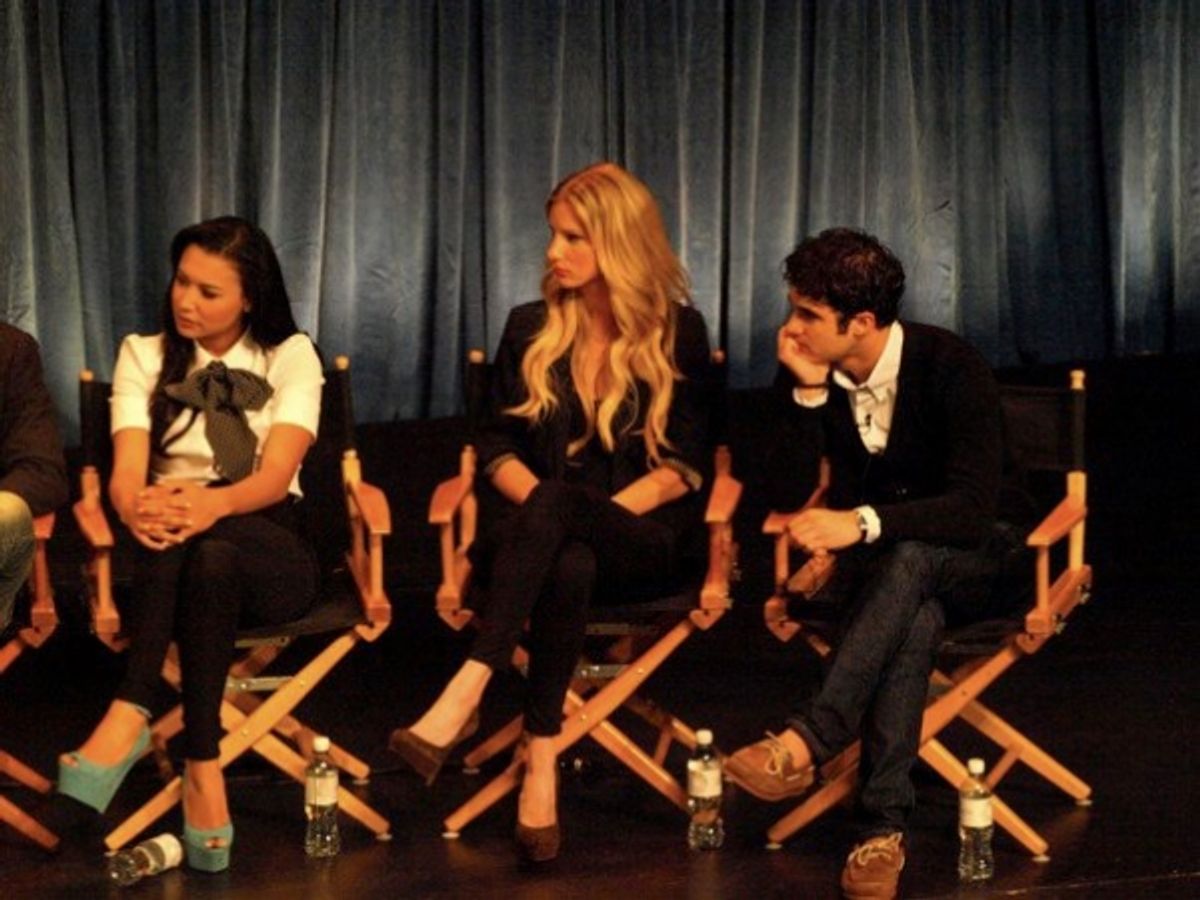 Naya Rivera, Heather Morris and Darren Criss at 