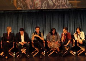 Jane Lynch, Cory Monteith, Chris Colfer, Amber Riley, Kevin McHale and Jenna Ushkowit Photo