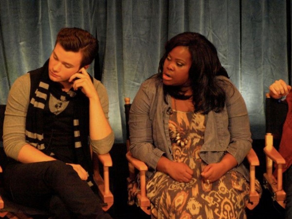 Chris Colfer and Amber Riley at 