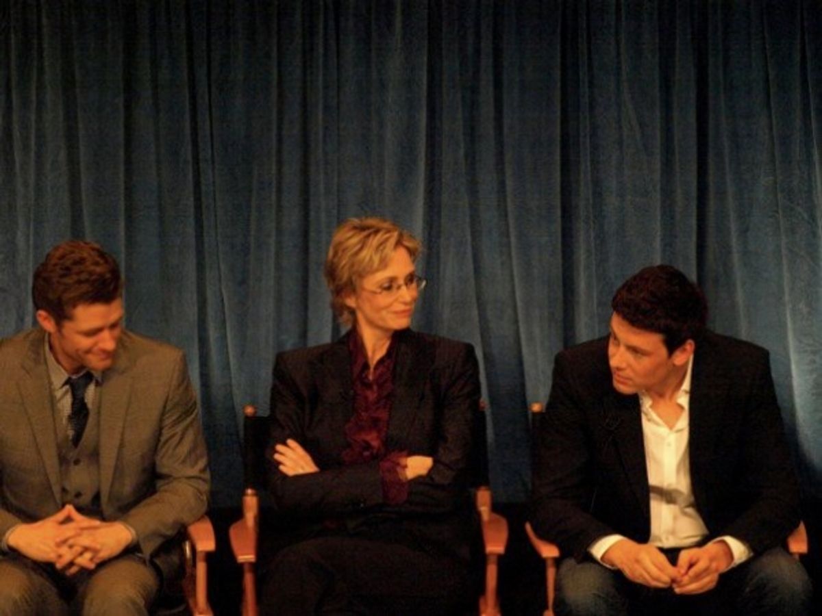 Matthew Morrison, Jane Lynch and Cory Monteith at 
