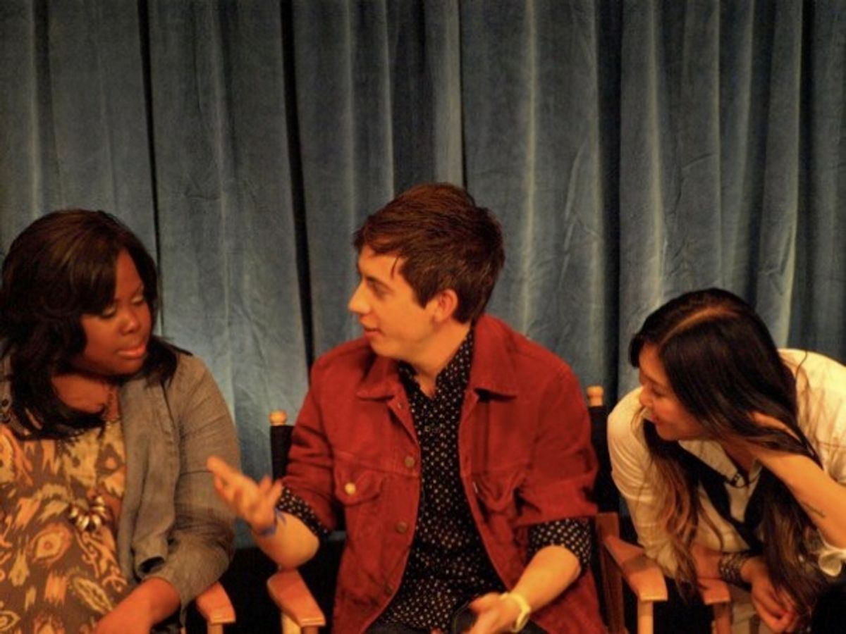 Amber Riley, Kevin McHale and Jenna Ushkowitz at 
