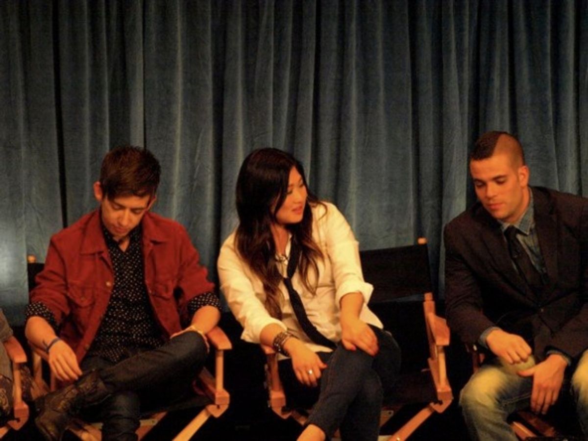 Kevin McHale,  Jenna Ushkowitz, Mark Salling at 