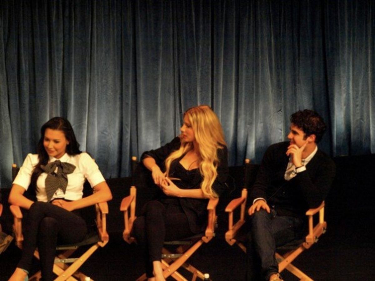 Naya Rivera, Heather Morris, and Darren Criss at 