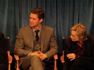Matthew Morrison and Jane Lynch Photo