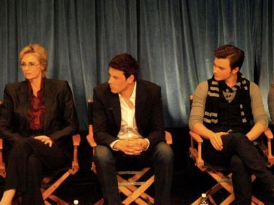 Jane Lynch, Cory Monteith and Chris Colfer Photo