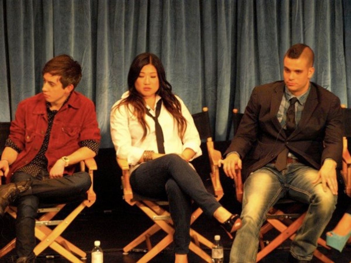Kevin McHale, Jenna Ushkowitz and Mark Salling at 