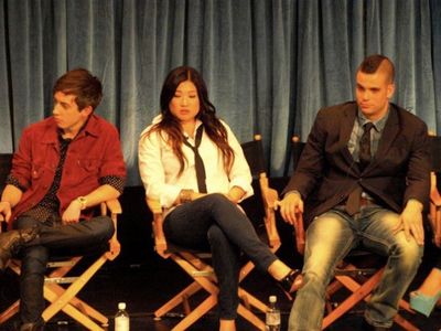 Kevin McHale, Jenna Ushkowitz and Mark Salling Photo