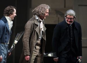 David Turner & Byron Jennings & Edward James Hyland during the Broadway Opening Night Photo