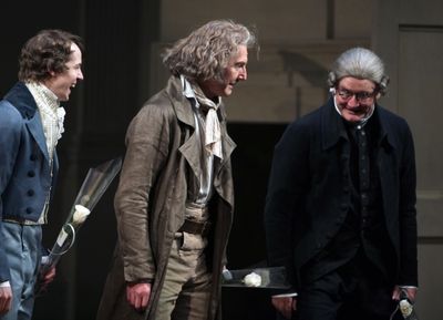 David Turner & Byron Jennings & Edward James Hyland during the Broadway Opening Night Photo