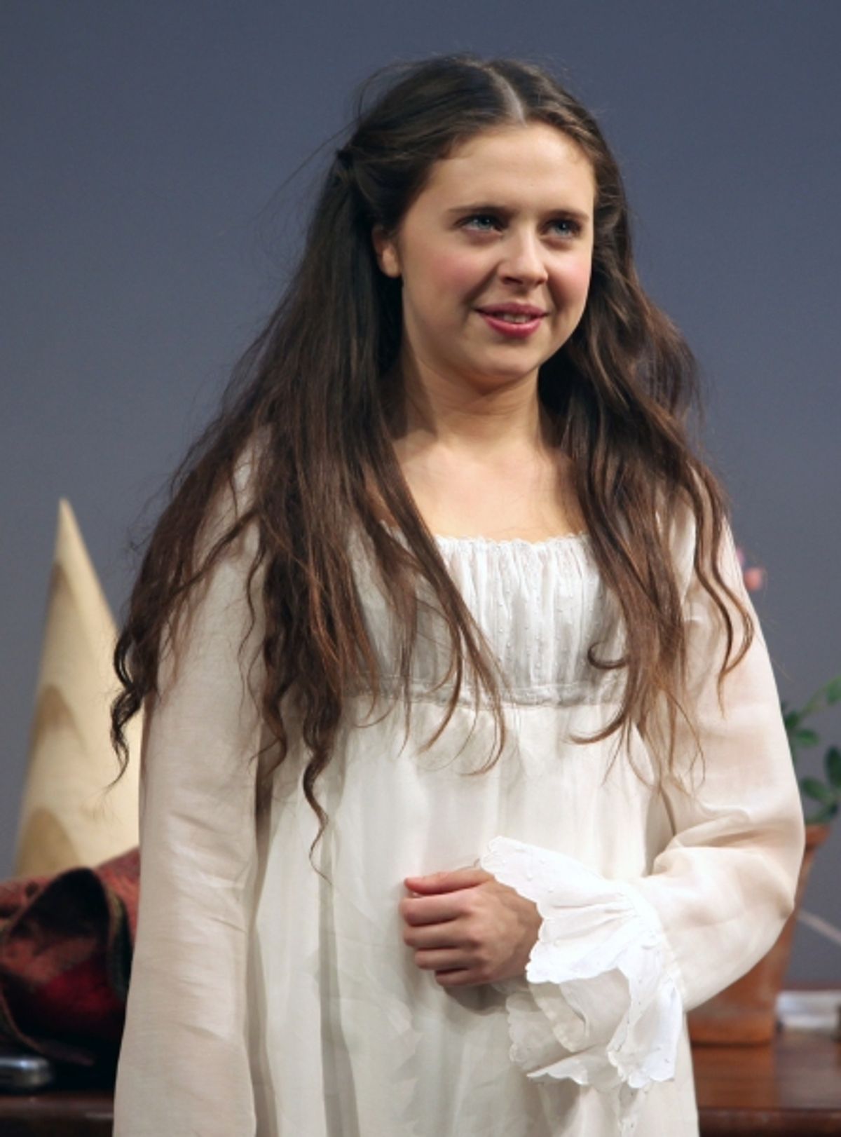 Bel Powley during the Broadway Opening Night Curtain Call for 'Arcadia' at the Barrymore Theatre in New York City. at 