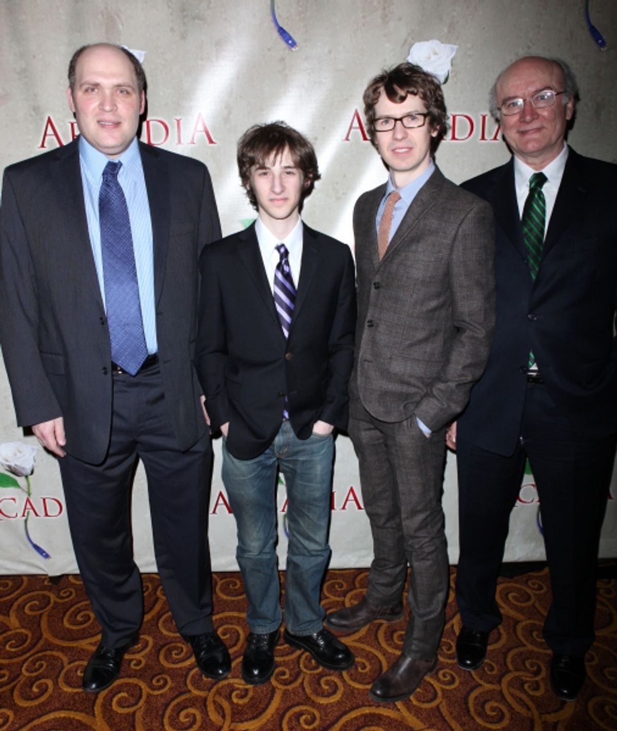 Glenn Fleshler & Noah Robbins & David Turner & Edward James Hyland attending the Broadway Opening Night After Party for 'Arcadia' at Gotham Hall in New York City. at 