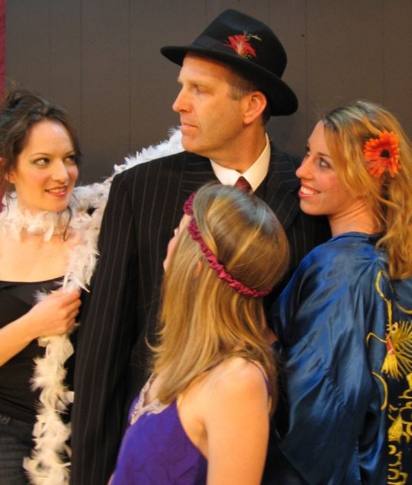 Macbeth with Wierd Sisters (L-R) - Miranda LeQuire, Robert Kramer, Lindsey Christian, Photo