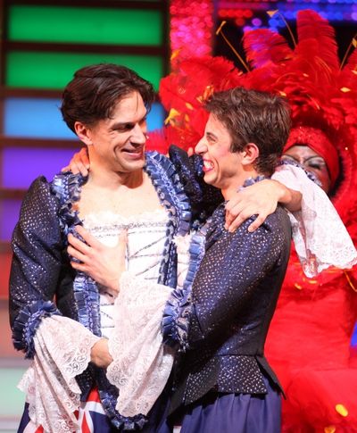 Will Swenson, Nick Adams during the Opening Night Performance Curtain Call for  'Pris Photo