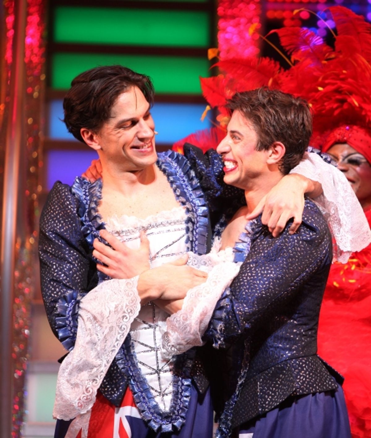 Will Swenson, Nick Adams during the Opening Night Performance Curtain Call for  'Priscilla Queen Of The Desert'  at the Palace Theatre in New York City. at 