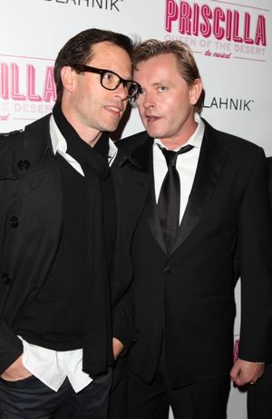Guy Pierce & Stephen Elliott attending the Broadway opening Night Performance of 'Priscilla Queen of the Desert - The Musical' at the Palace Theatre in New York City. @ BroadwayWorld Guy Pierce & Stephen Elliott attending the Broadway opening Night Performance of 'Pri Photo