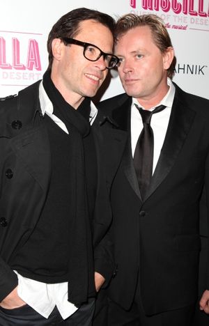 Guy Pierce & Stephen Elliott attending the Broadway opening Night Performance of 'Priscilla Queen of the Desert - The Musical' at the Palace Theatre in New York City. @ BroadwayWorld Guy Pierce & Stephen Elliott attending the Broadway opening Night Performance of 'Pri Photo